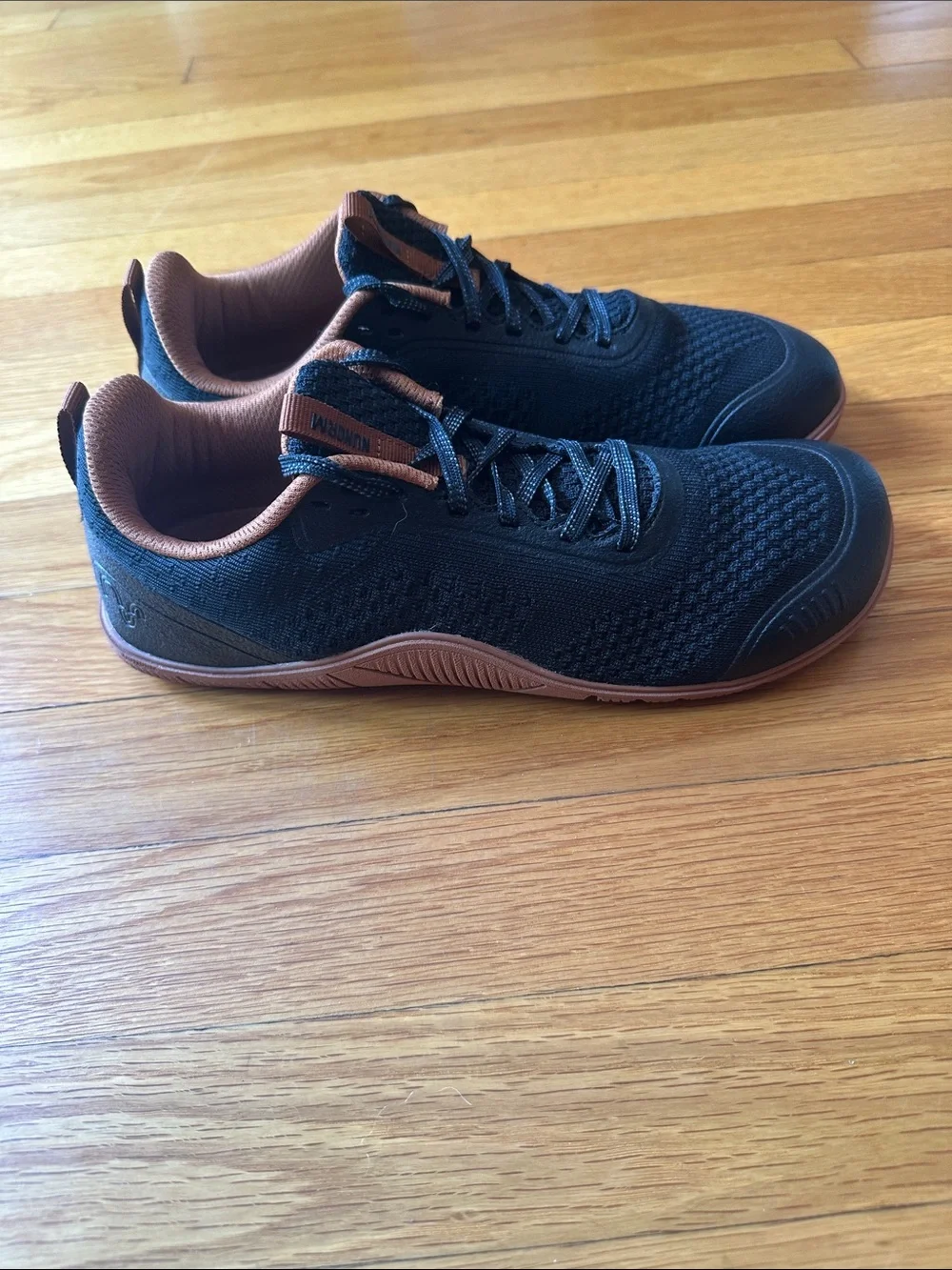 The NuNorm Men's Women’s Black/Brown Casual Sneakers Wide toe box minimalist